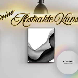 10 moderne abstrakte Kunstdrucke als digitaler Download – PNG und PDF in mehreren Größen – zeitgenössische Wandkunst von PT Digital