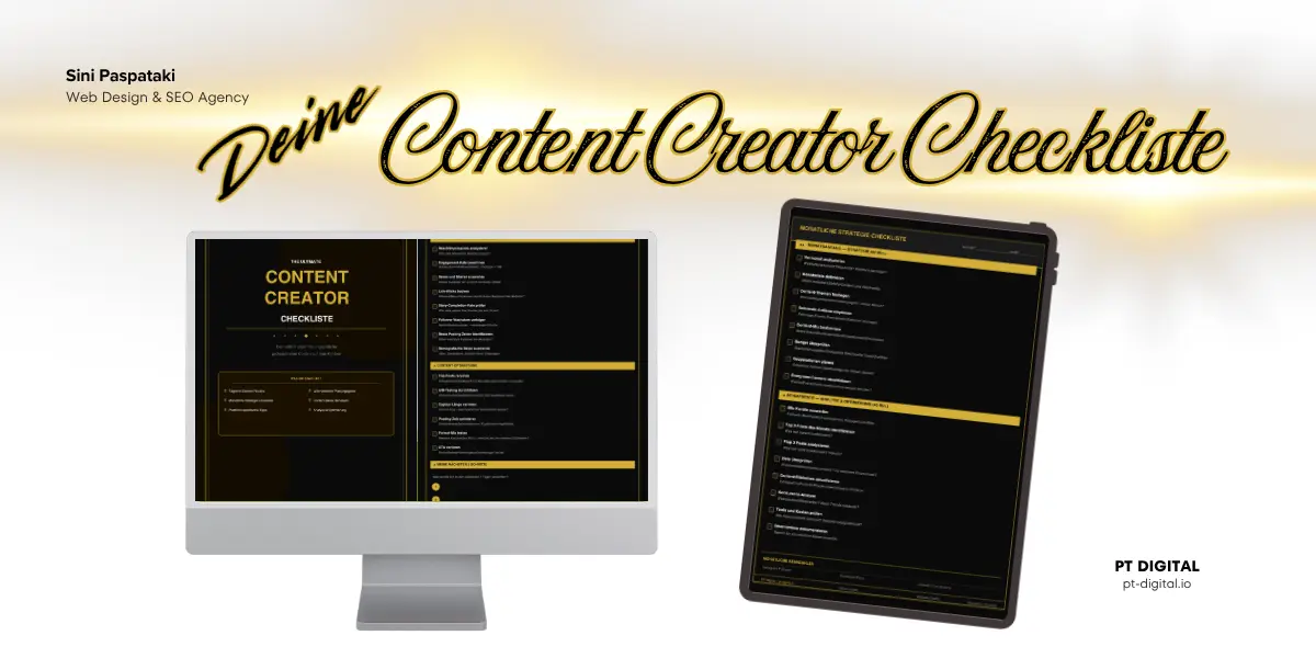 Content Creator Checkliste – Kostenloser Planungsguide PDF A4