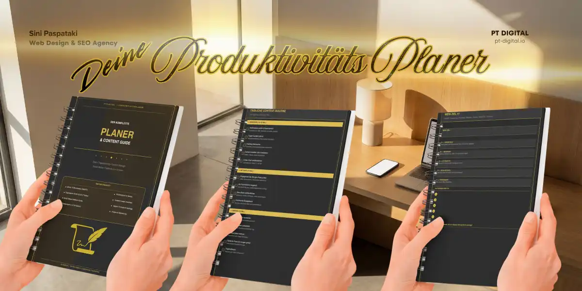 Täglicher Produktivitäts Planer & Content Guide – 53 Seiten A4